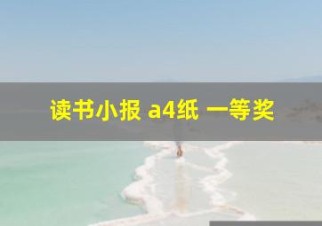 读书小报 a4纸 一等奖